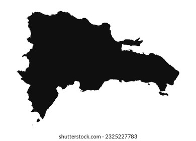 Abstract Silhouette Dominican Republic Simple Map