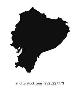 Abstract Silhouette Ecuador Simple Map