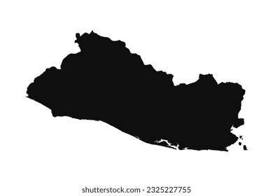 Abstract Silhouette El Salvador Simple Map