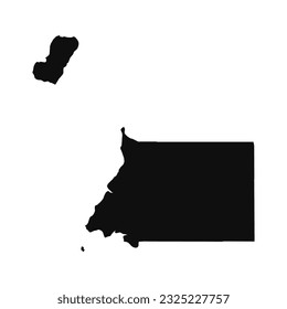 Abstract Silhouette Equatorial Guinea Simple Map