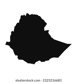 Abstract Silhouette Ethiopia Simple Map