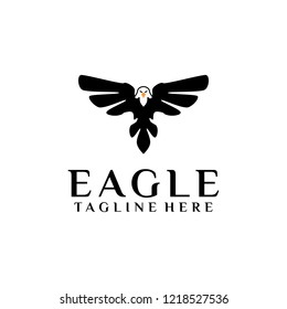 Abstract Silhouette Falcon Eagle Logo Vector Template