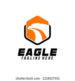 Abstract Silhouette Falcon Eagle Logo Vector Template
