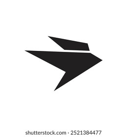 abstract silhouette of flying bird logo vector