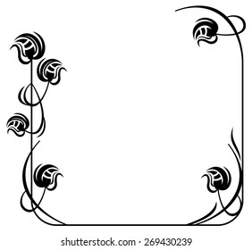 Abstract silhouette frame