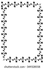 Abstract silhouette frame