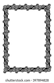 Abstract silhouette frame