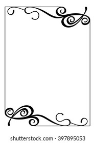 Abstract silhouette frame