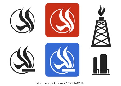 Abstract silhouette of gas icon.