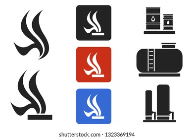 Abstract silhouette of gas icon.