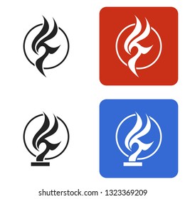 Abstract silhouette of gas icon.