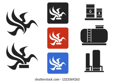 Abstract silhouette of gas icon.