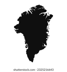 Abstract Silhouette Greenland Simple Map