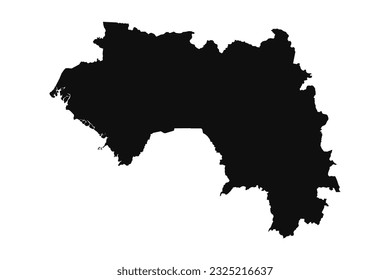 Abstract Silhouette Guinea Simple Map