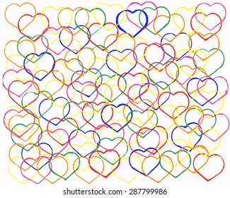 Abstract silhouette of the heart. vector