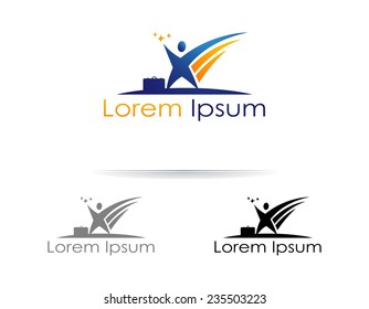 Abstract silhouette icon for use in education and personal development business 