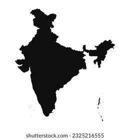 Abstrakte Silhouette Indien einfache Karte