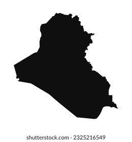 Abstract Silhouette Iraq Simple Map