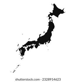Abstract Silhouette Japan Simple Map, can be used for business designs, presentation designs or any suitable designs.