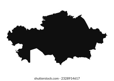 Abstract Silhouette Kazakhstan Simple Map, can be used for business designs, presentation designs or any suitable designs.