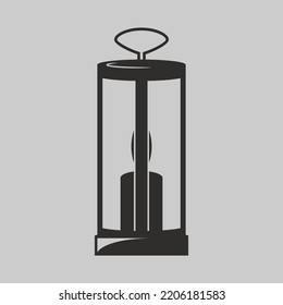Silueta abstracta icono de linterna y logotipo de arte