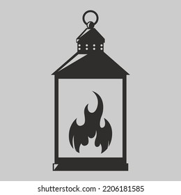 Abstrakte Silhouette-Laternensymbole und Logo-Kunst