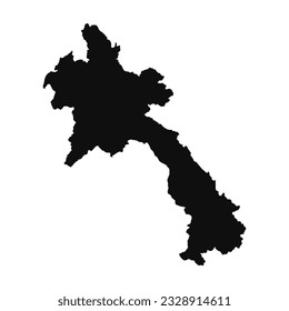 Abstract Silhouette Laos Simple Map, can be used for business designs, presentation designs or any suitable designs.