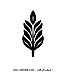 Abstract silhouette leaves and branches. Vector illustration
