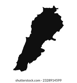 Resumen Silhouette Lebanon Simple Map, puede ser usado para diseños de negocios, diseños de presentaciones o cualquier diseño adecuado.