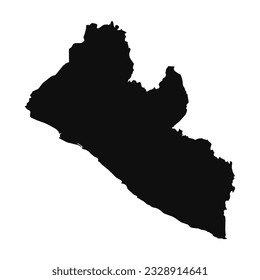 Abstrakte Silhouette Liberia Simple Map, kann für Geschäftsdesigns, Präsentationen oder alle geeigneten Designs verwendet werden.