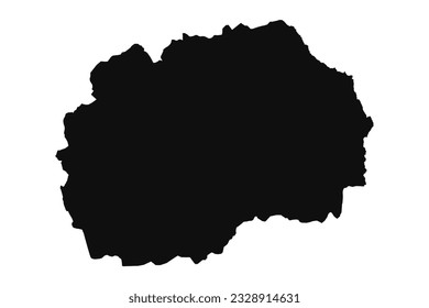 Abstract Silhouette Macedonia Simple Map, can be used for business designs, presentation designs or any suitable designs.