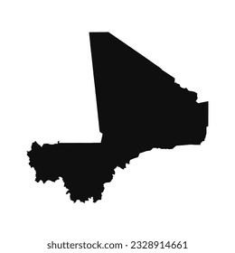 Abstract Silhouette Mali Simple Map, can be used for business designs, presentation designs or any suitable designs.