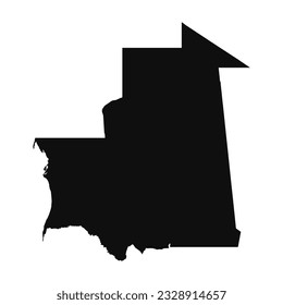Resumen El Mapa Simple de Silhouette Mauritania, puede ser utilizado para diseños de negocios, presentaciones o cualquier diseño adecuado.