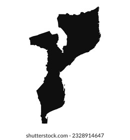 Resumen El Mapa Simple de Silhouette Mozambique, puede ser utilizado para diseños de negocios, presentaciones o cualquier diseño adecuado.