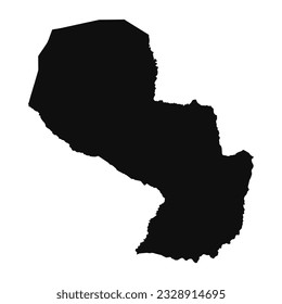 Abstract Silhouette Paraguay Simple Map, can be used for business designs, presentation designs or any suitable designs.