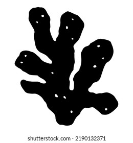 Abstract silhouette, print and logo design, 	billowy form