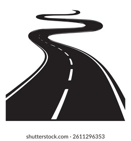 Abstract silhouette road icon symbol design. 
