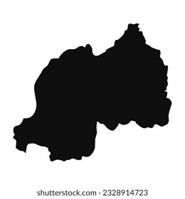 Abstract Silhouette Rwanda Simple Map, can be used for business designs, presentation designs or any suitable designs.