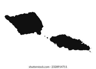 Abstract Silhouette Samoa Simple Map, can be used for business designs, presentation designs or any suitable designs.