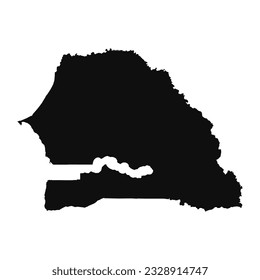 Abstract Silhouette Senegal Simple Map, can be used for business designs, presentation designs or any suitable designs.