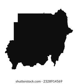 Abstract Silhouette Sudan Simple Map, can be used for business designs, presentation designs or any suitable designs.