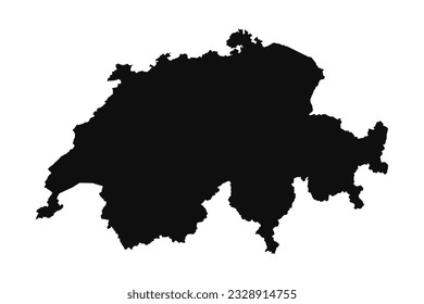 Abstract Silhouette Switzerland Simple Map, can be used for business designs, presentation designs or any suitable designs.