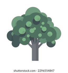 Silueta abstracta de un icono de rama de árbol aislado