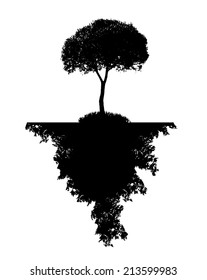 Abstract Silhouette Tree. Vector Illustration. EPS10