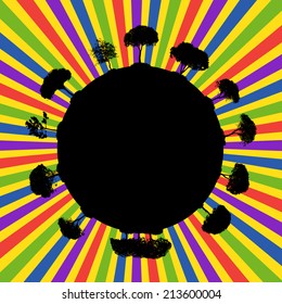 Abstract Silhouette Tree. Vector Illustration. EPS10