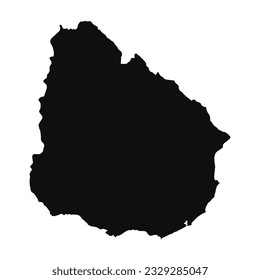 Abstract Silhouette Uruguay Simple Map, can be used for business designs, presentation designs or any suitable designs.