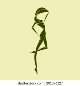 abstract silhouette. Vector illustration