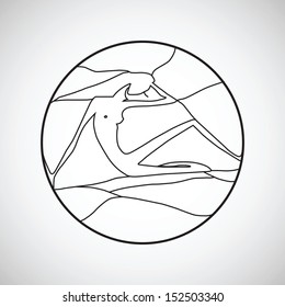 abstract silhouette. Vector illustration. stylized silhouette