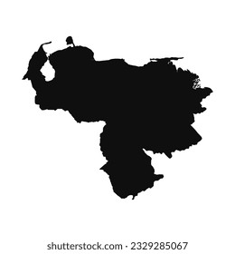Abstrakte Silhouette Venezuela einfache Karte, kann für Geschäftsdesigns, Präsentationen oder alle geeigneten Designs verwendet werden.