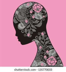 Abstract silhouette woman